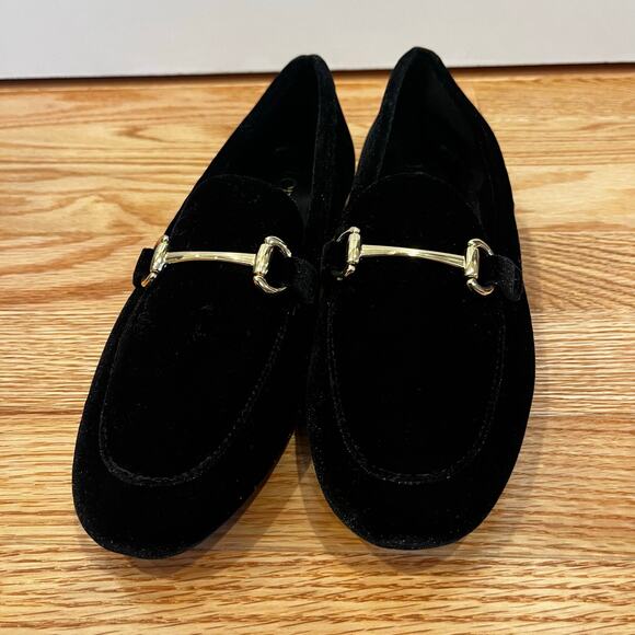 J.Crew Velvet Black Loafers Holiday Christmas Classic Quiet Luxury Preppy Size 5 - Picture 2 of 7